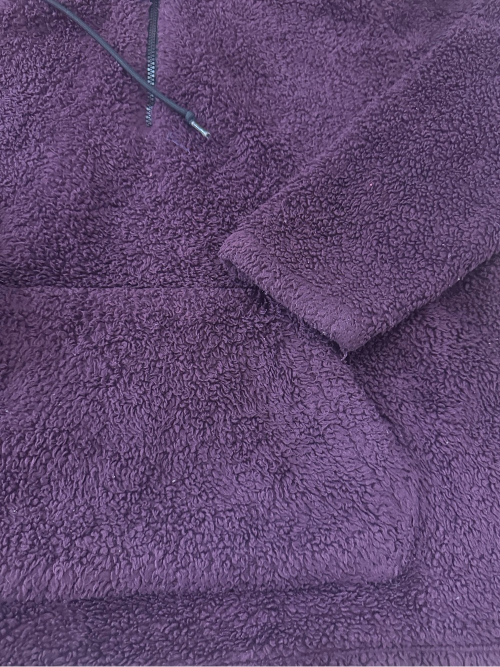 PINK Victoria's Secret Plush Sherpa Zip Hoodie - Plum - Picture 5 of 7